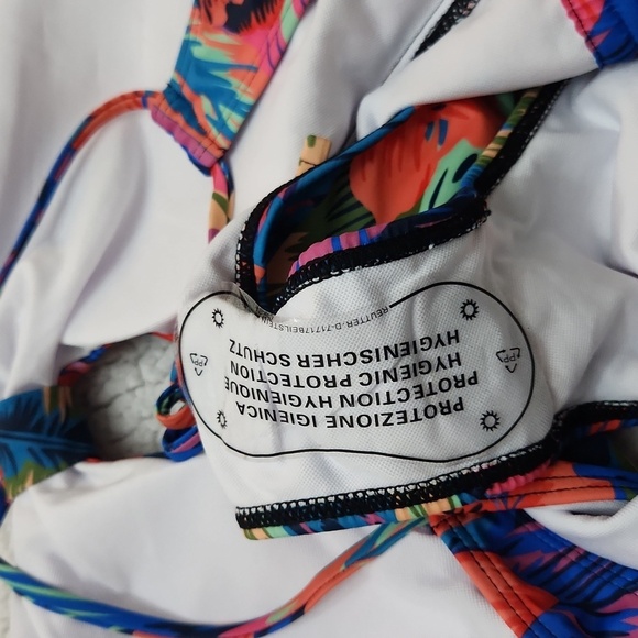 Tropical Floral One Piece Swimsuit Padded Beach Pool Party Vacation - Picture 7 of 7